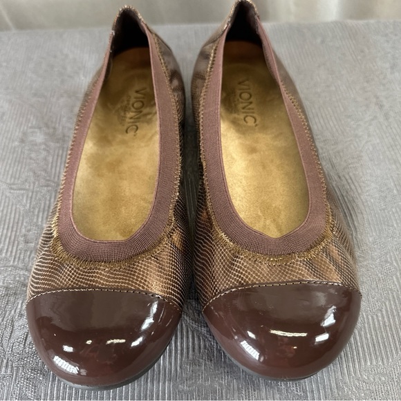 Vionic Allora Ballet Flats Brown Metallic - US6.5 EU37.5 - Picture 5 of 14